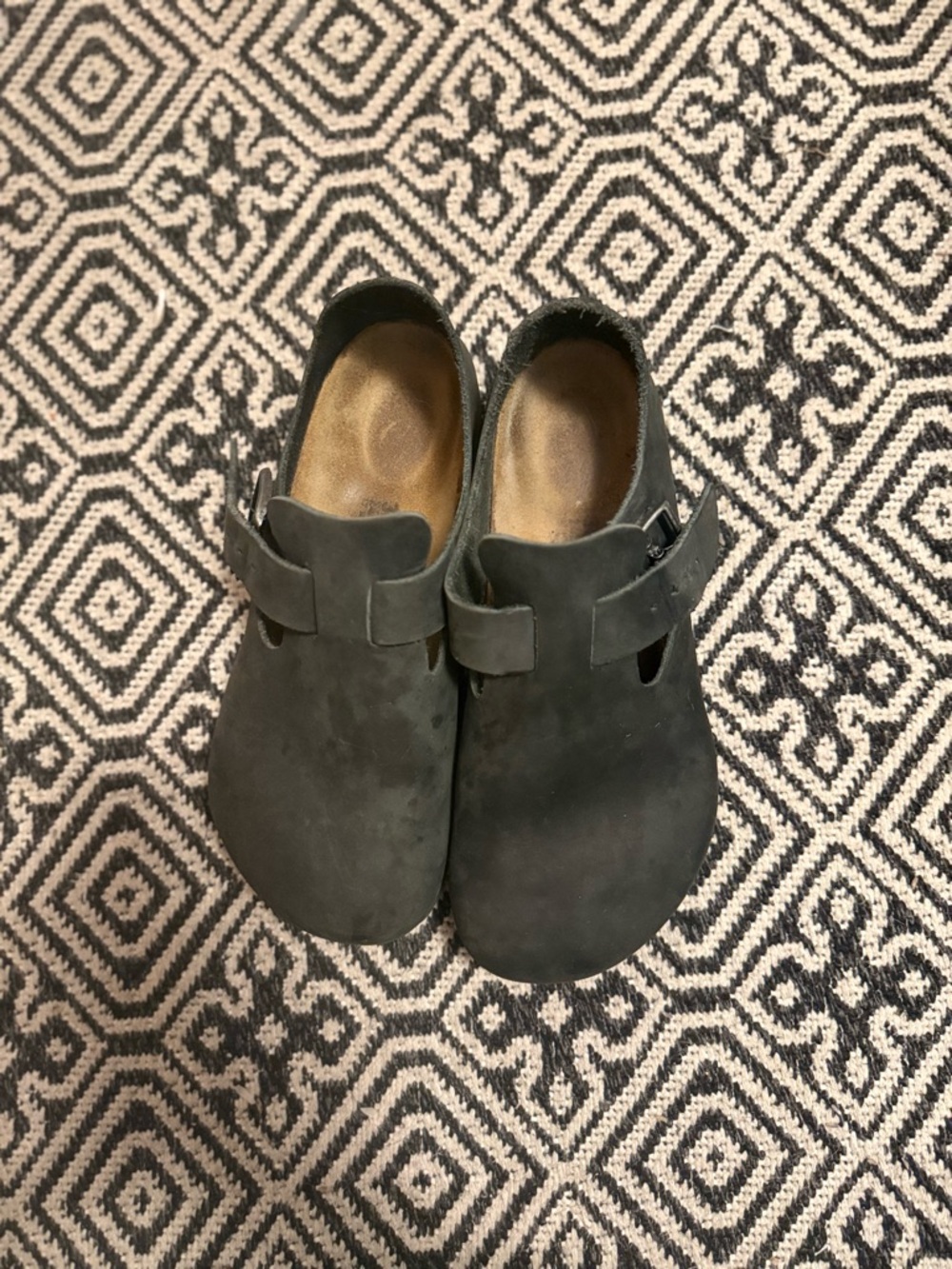 London Black Birkenstock Clogs